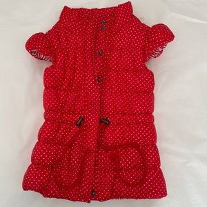 Paper Wings Girls Size 5 Red Puffer Vest ❤️